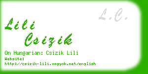 lili csizik business card